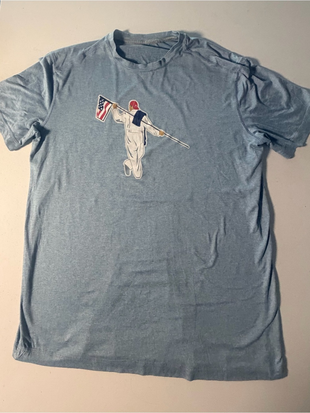 Anderson Ord Light Blue Butter Graphic Crew Neck Men's T-Shirt